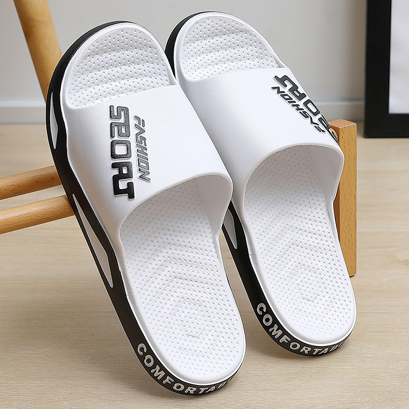 Promotriumphu Fashion Men Summer Slippers Indoor Sport Style Thick Sole Lightweight Good Breathability Bathroom Outsdoor Beach Comfort Shoes Slippers