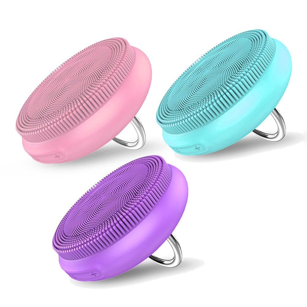 

Waterproof USB 5 Speed Ultrasonic Vibration Silicone Facial Cleaner Brush, Pink, 501 Original