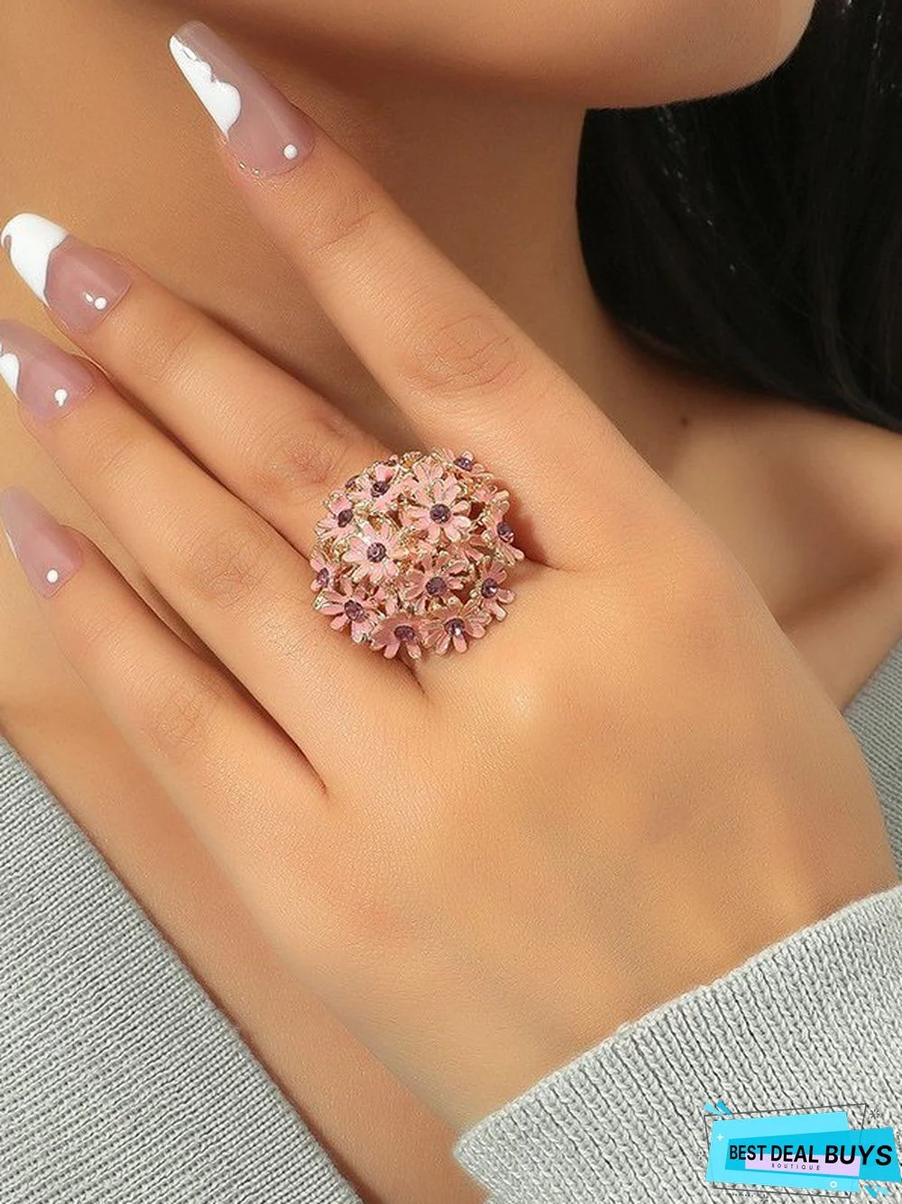 Boho Chic Floral Shape Ring Holiday Party Wedding Jewelry