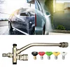 Dual Valve Snow Foam Spray Gun with Colorful Nozzle Dual Valve Foam Lance Nozzle