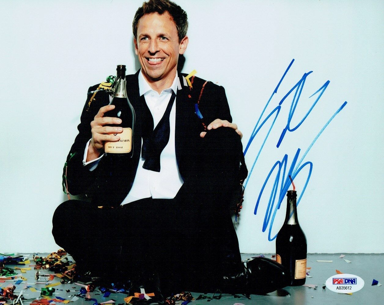Seth Meyers Signed Authentic Autographed 8x10 Photo Poster painting PSA/DNA #AB35612