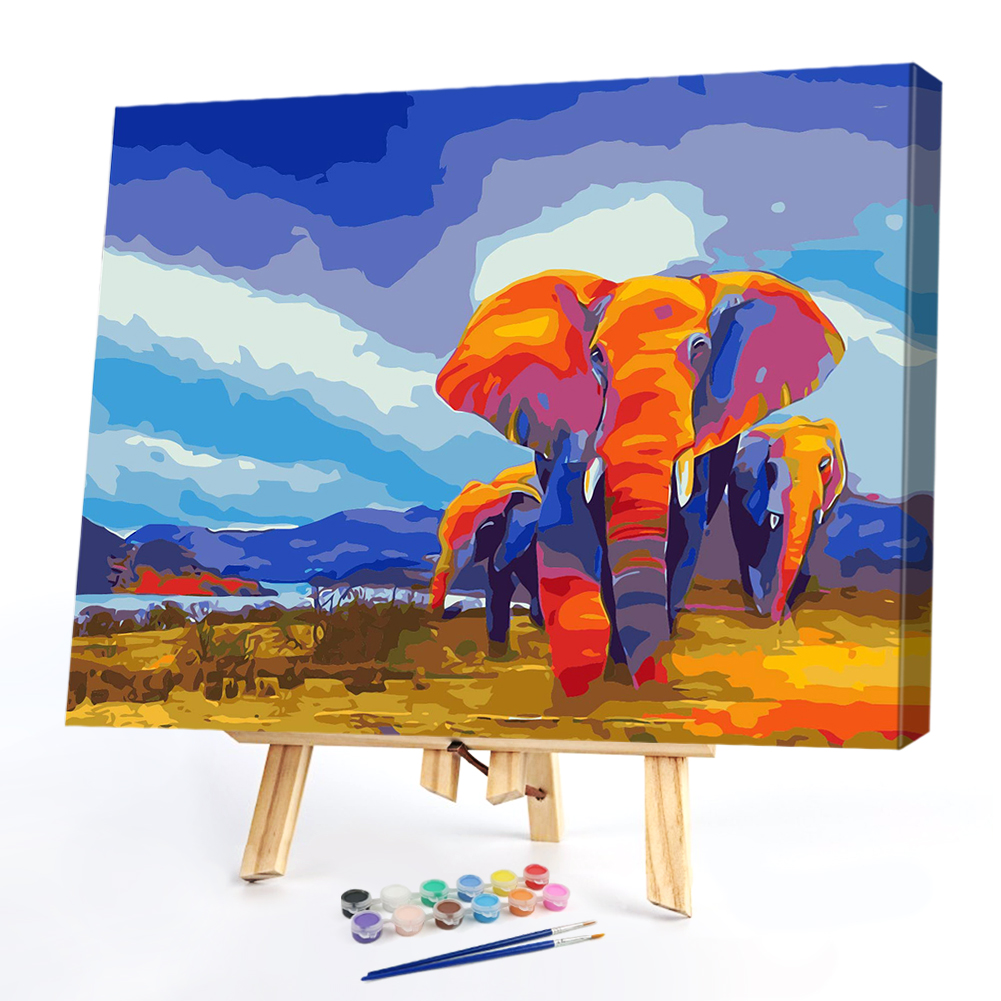 

40*50CM Paint By Numbers-Elephant, 501 Original