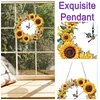 DIY Sunflowers Diamond Clock Art Pendant Home Wall Decoration Crafts