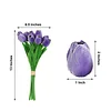 10 Stems | 13" Purple Real Touch Artificial Foam Tulip Flower Bouquets