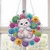Diamond Painting Acrylic Succulent White Cat Diamond Painting Art Pendants for Adults