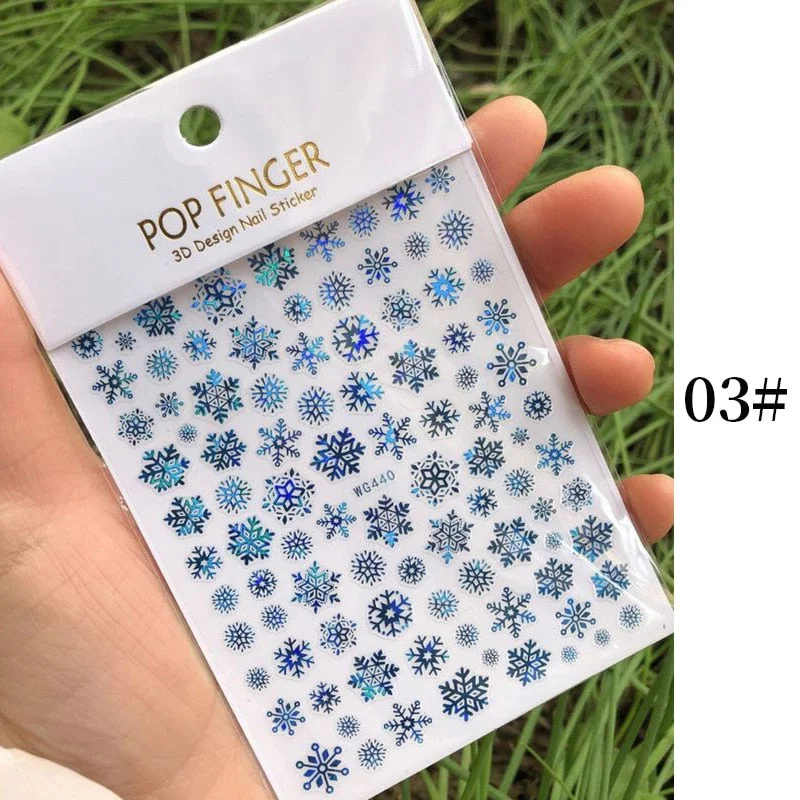 1 Sheet New Roman English Alphabet Number 3D Nail Stickers Christmas Animals iridescent Gold Silver Word Small Letters Nail