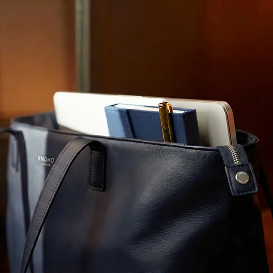 Knomo Maddox Leather Laptop Tote Briefcase