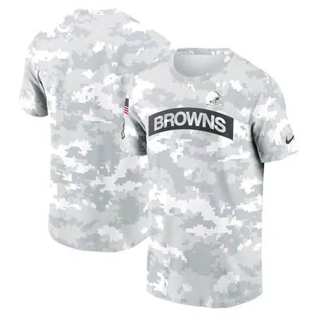 Men's Cleveland Browns  Arctic Camo 2024 Salute To Service Performance T-Shirt