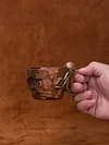 Retro copper cup octopus handle high-end luxury cup 175ml coffee cup hand-hammered creative ornaments