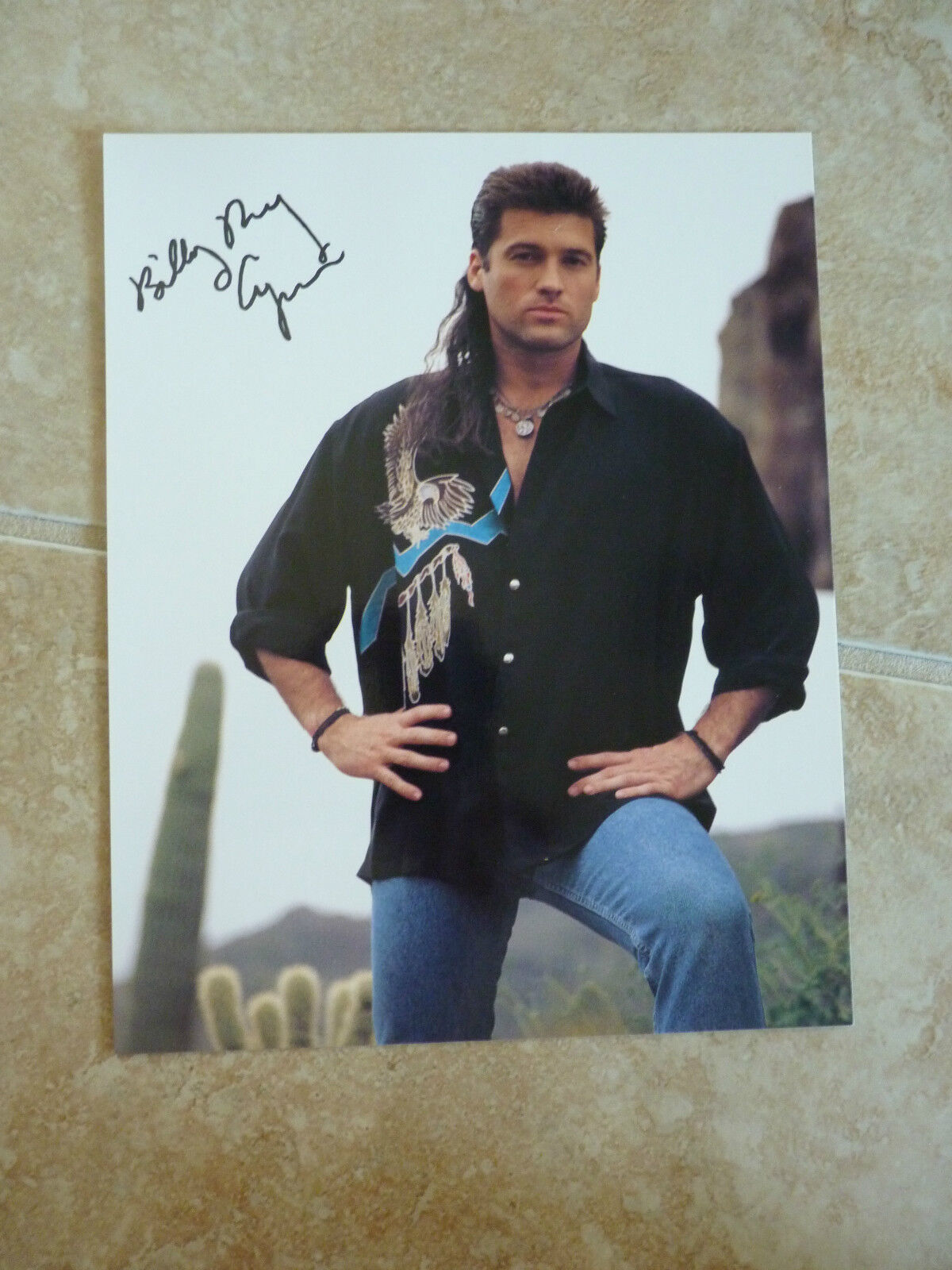 Billy Ray Cyrus 8x10 Country Music Fan Club Photo Poster painting Picture Page