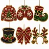 6pcs/set DIY Diamond Special Shape Pearl Art Hanging Acrylic Christmas Tree Ornament Kit