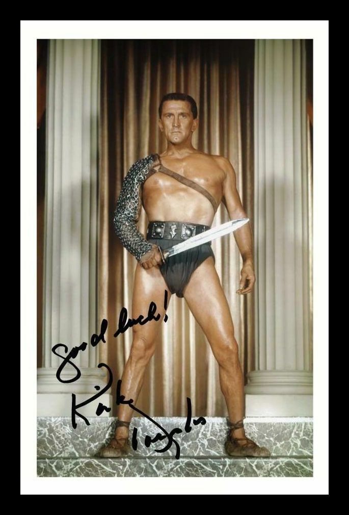 Kirk Douglas - Spartacus Autograph Signed & Framed Photo Poster painting