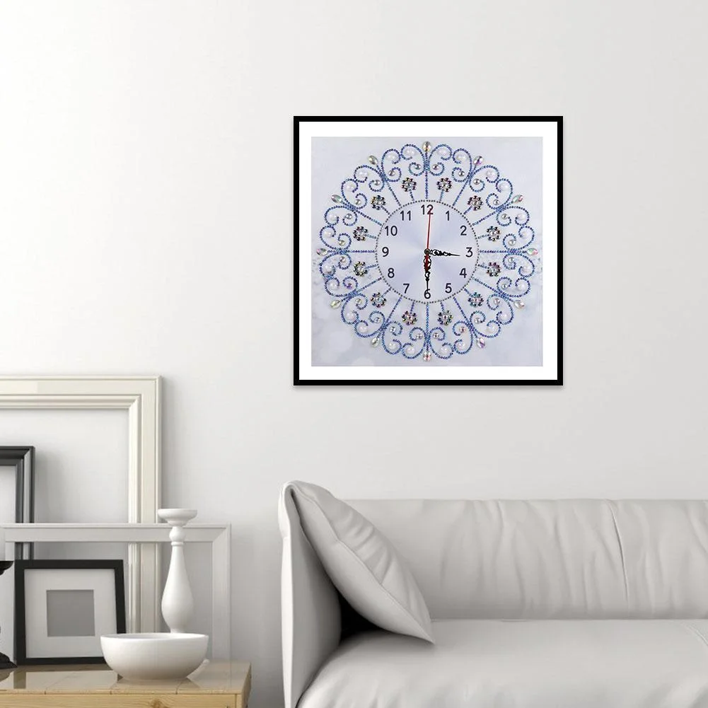 5D DIY Special Shaped Diamond Painting Clock Cross Stitch Mosaic Kit(35*35cm)