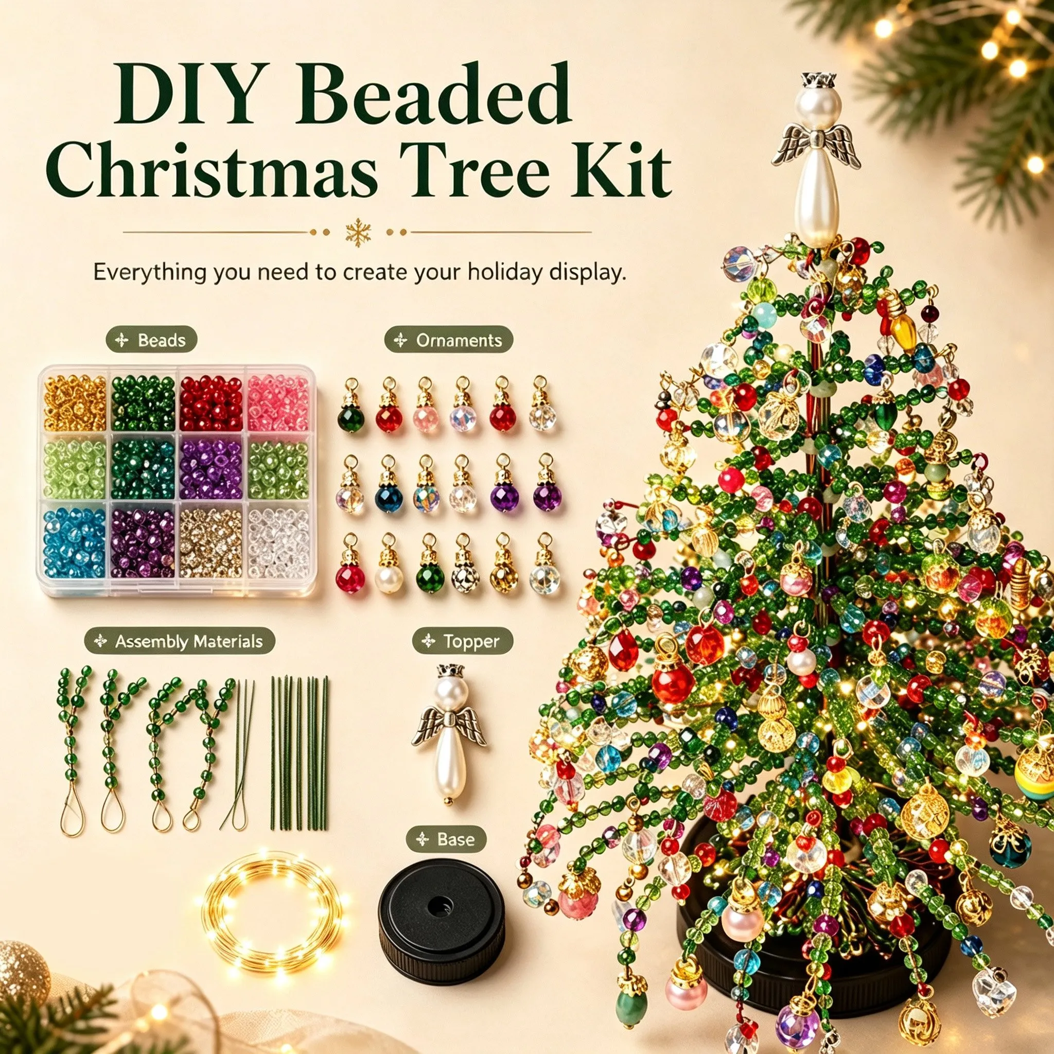 Relaxing Christmas beading craft activity