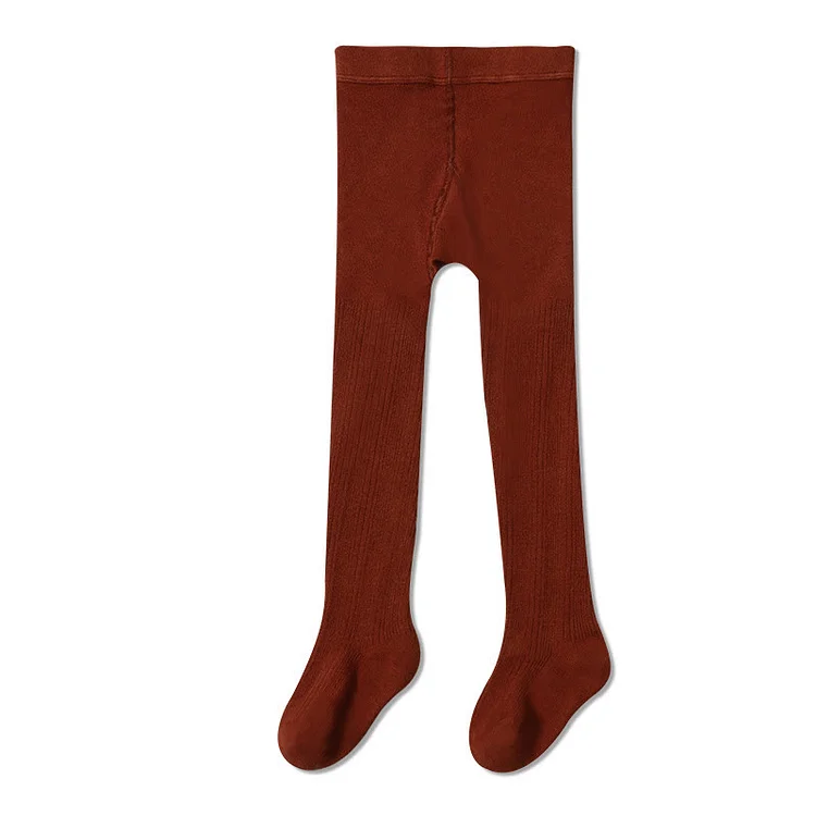 Baby Solid Color Ribbed Tights