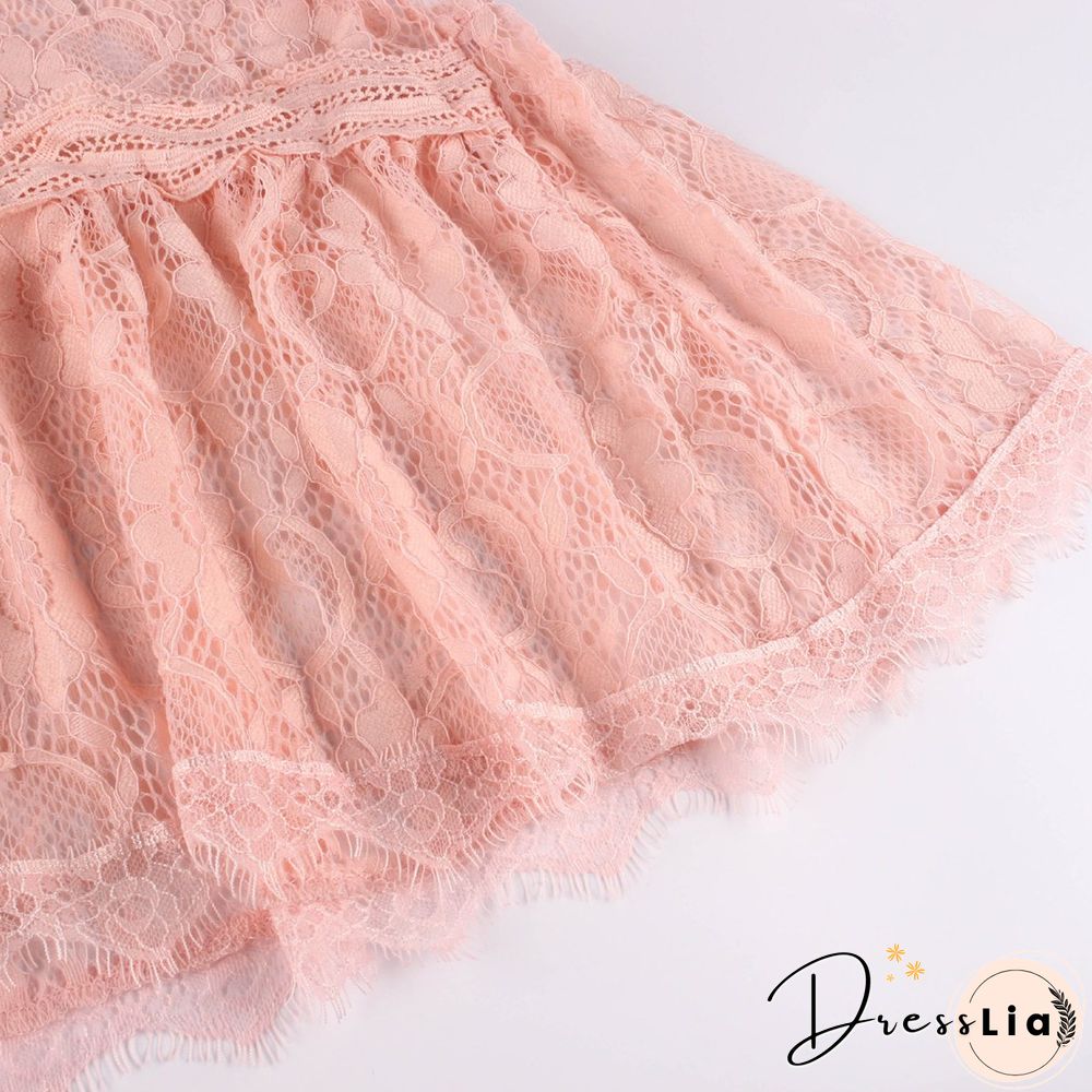 Lace Long Sleeves Round Neck Top