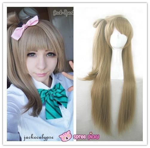 [Cosplay] [LoveLive!] Minami Kotori Long Linen Wig With Tail SP141607