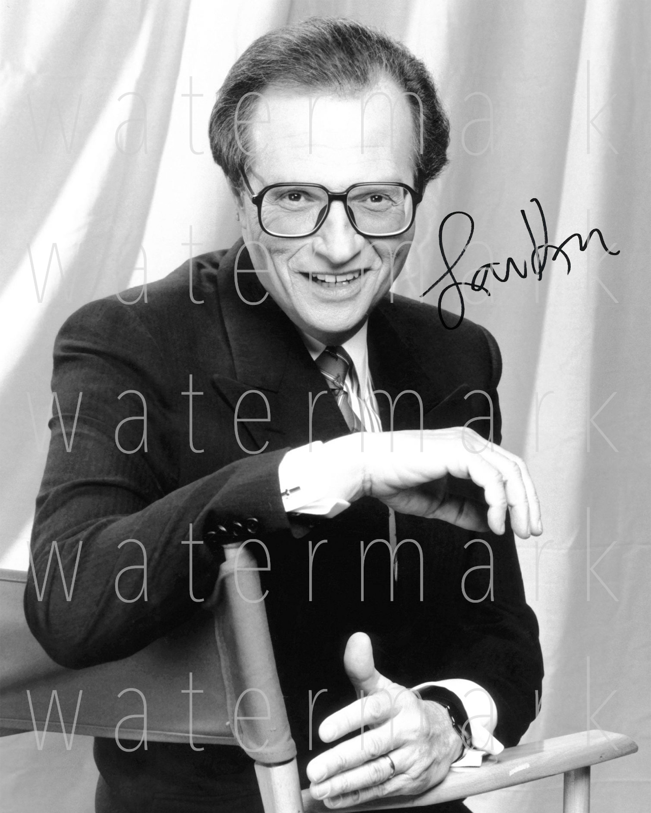 Larry King signed 8x10 inch print Photo Poster painting picture poster art autograph RP