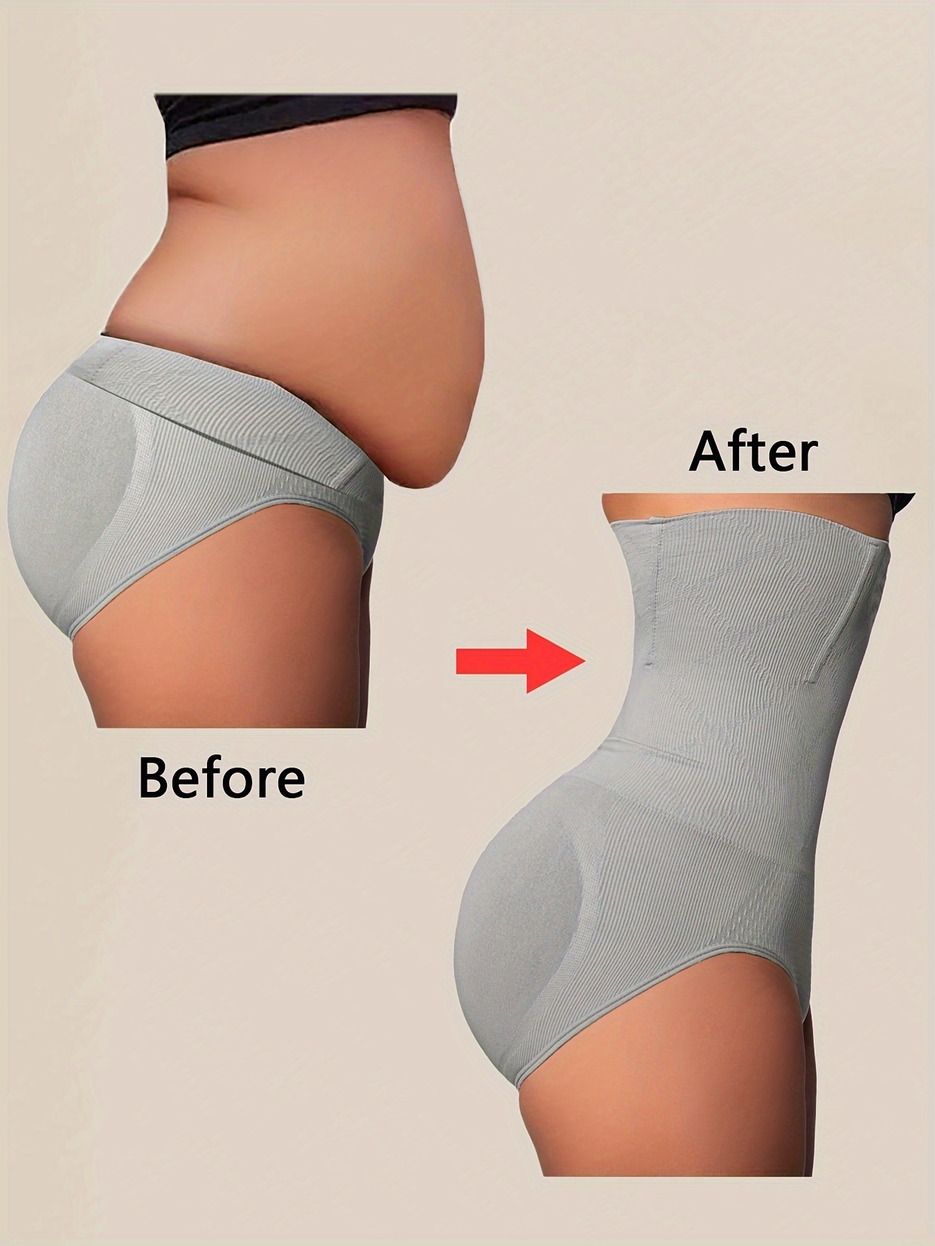 Plus Size High-Waist Tummy Control Shaping Shorts L-6XL - Body-Hugging Seamless Fit with Comfortable Compression for Waist, Hips, and Thighs, Ideal for Postpartum Recovery, Everyday Shaping, or Special Events