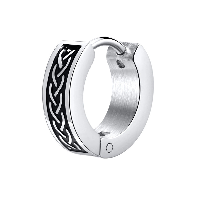 1 Piece Minimalist Classic Style Commute Round 304 Stainless Steel Hoop Earrings