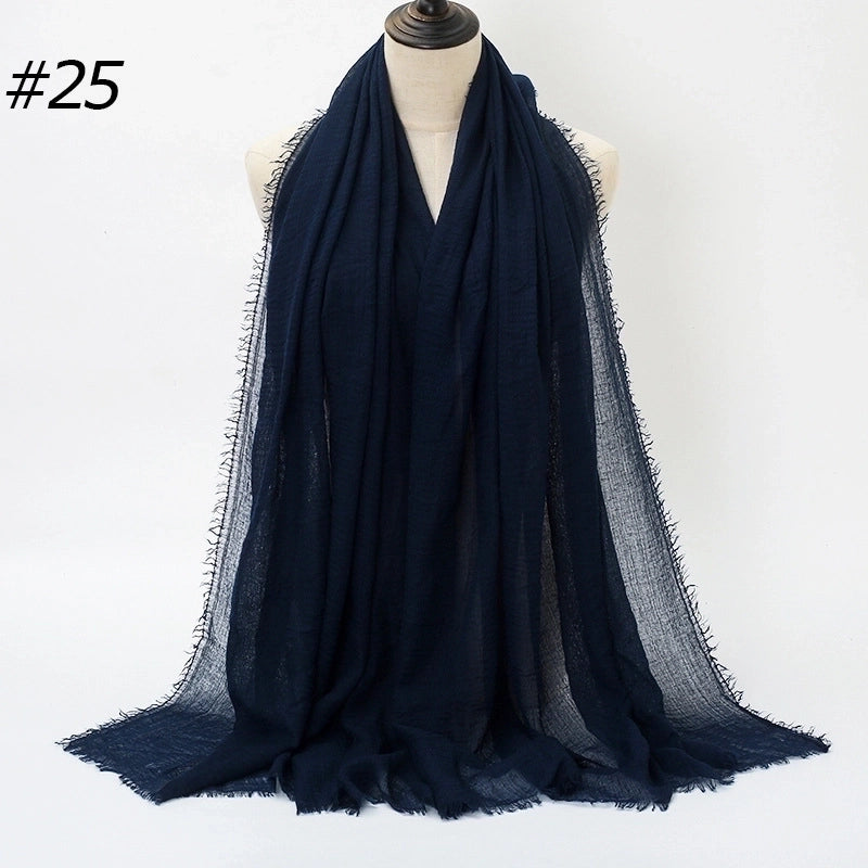 20 Pieces Fashion Solid Color Cotton Pashmina Scarves