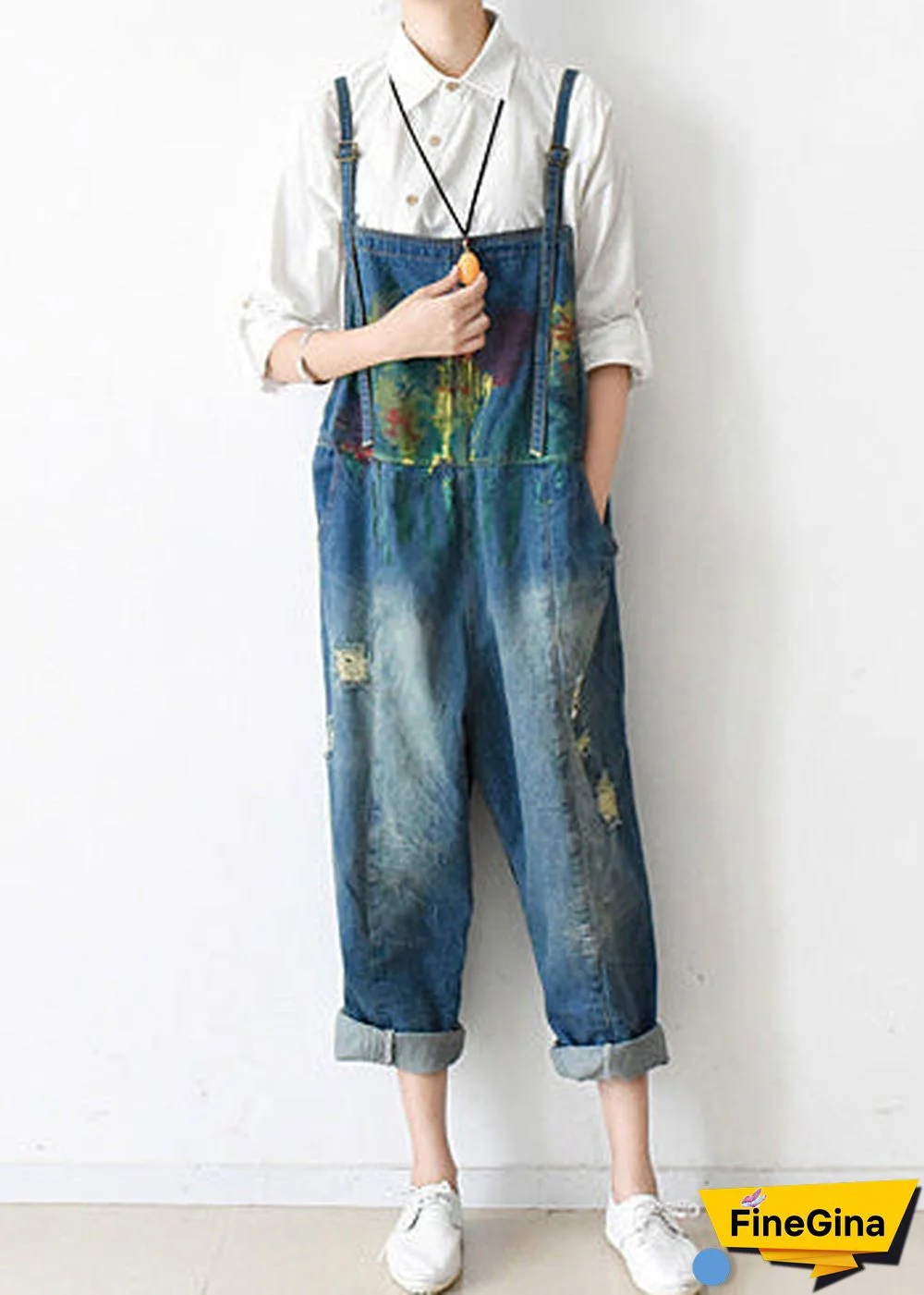 fall oversized denim jumpsuits casual blue jeans denim outfits cute