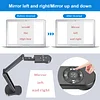 4K USB Document Camera, 8MP Webcam & Visualiser for A3 Size with Dual Microphones, 3-Level LED Light, Image Invert, Foldable for Live Demo, Work with Windows, macOS and Chrome OS