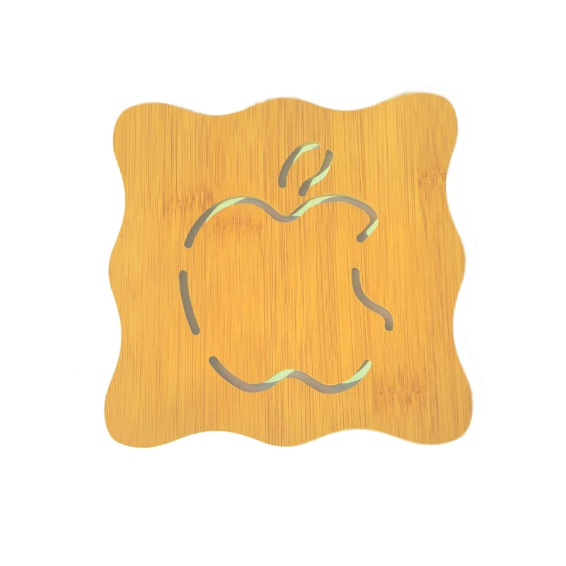 Home Wooden Cartoon Heat Insulation Mat Dining Table Mat Non-slip Pot Mat Creative Cute Cushion Tea Mat Bowl Mat Coaster