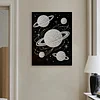 DIY Pearl Painting Planet for Home Wall Decor with Frame(40x30cm)