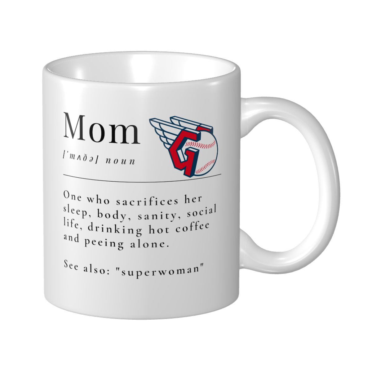Cleveland Guardians Mother's Day Dictionary Definition Funny Quote Mom Mug