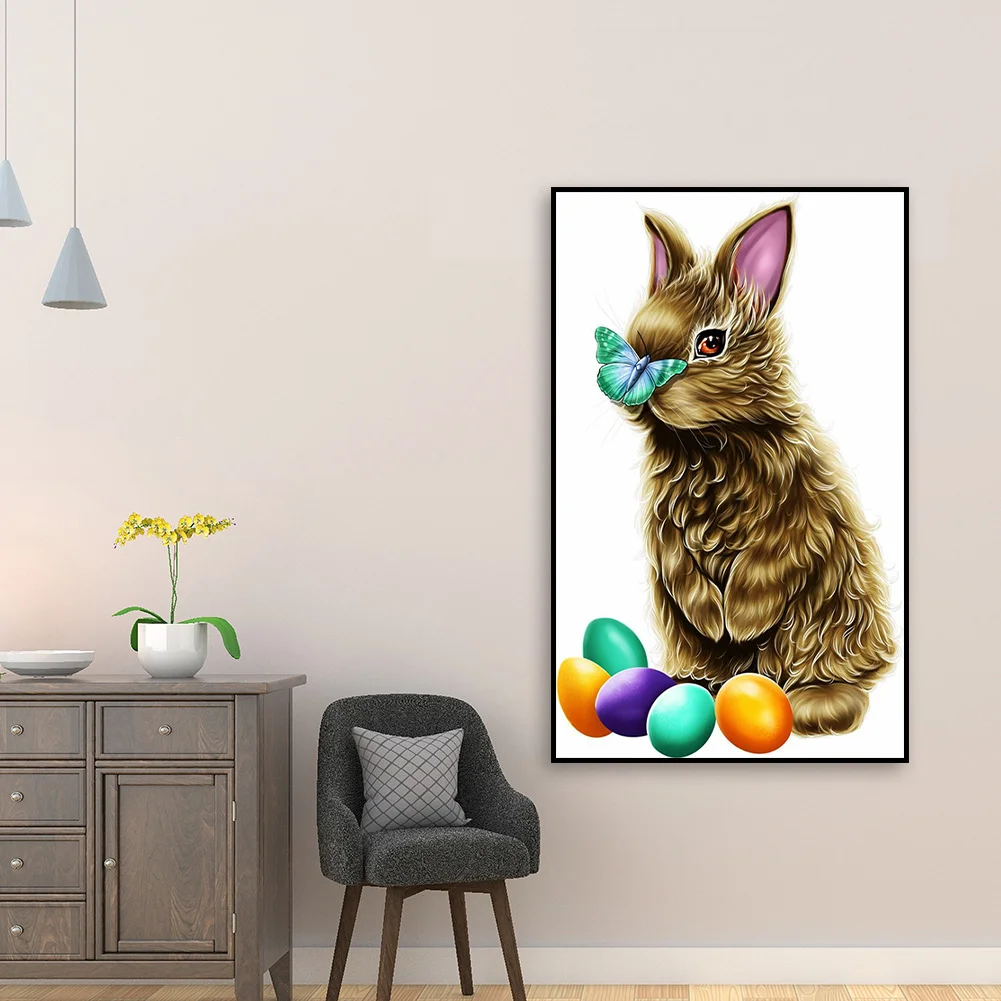 Full Round Diamond Painting 30*45cm - Rabbit