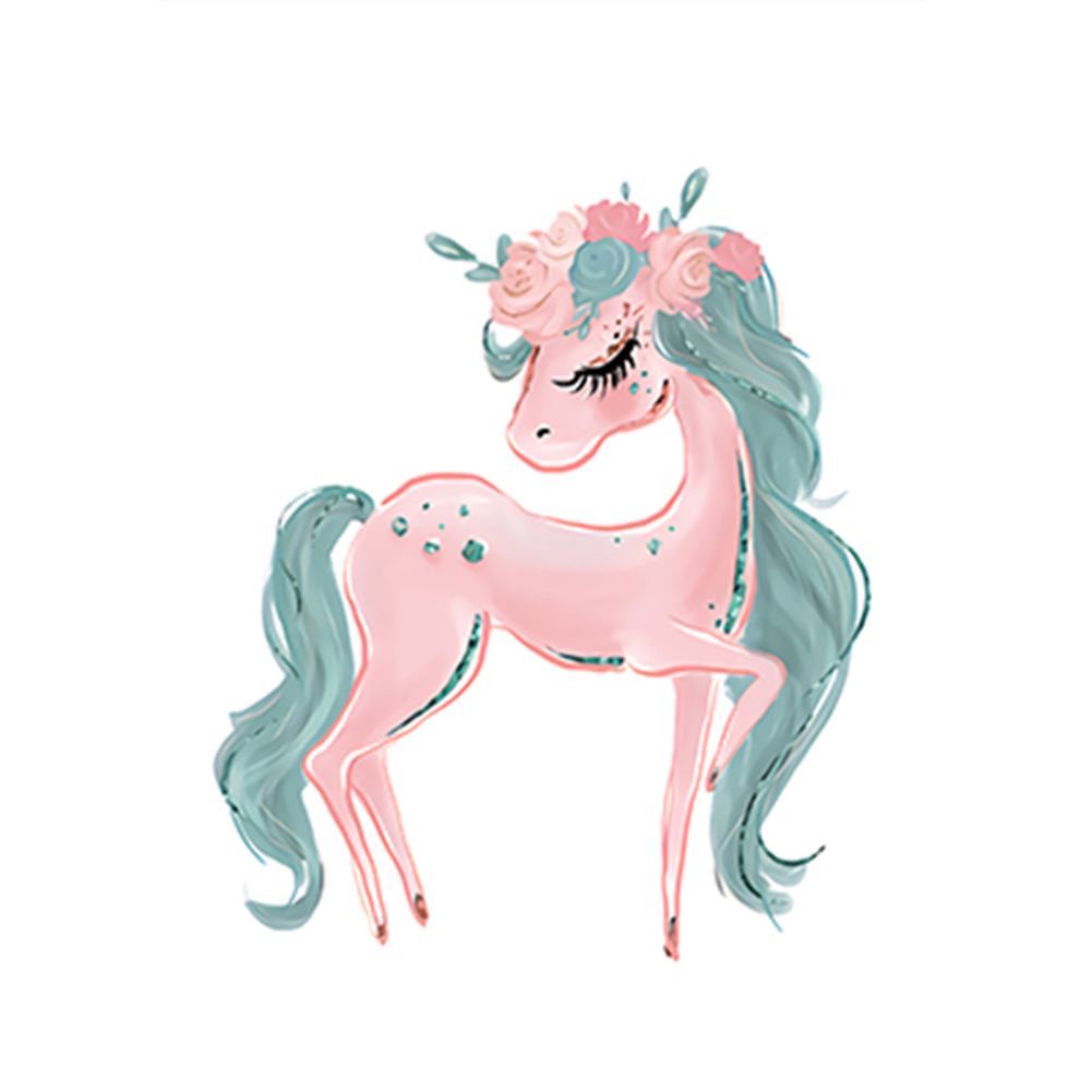 

Cartoon Horse Canvas Poster Painting Decorative Animal Picture Wall Art (2, 501 Original