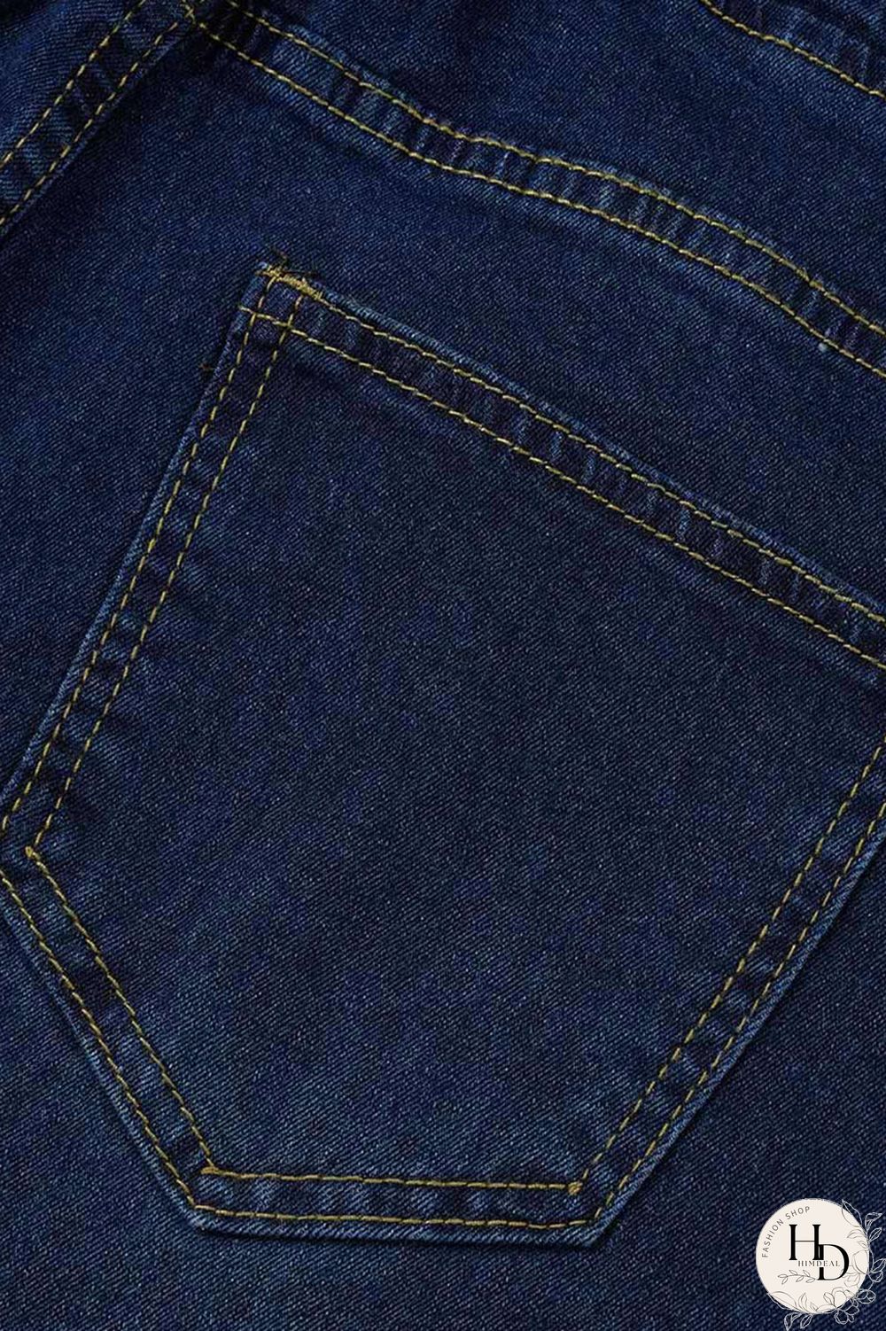 Black Fashion Casual Solid Ripped Plus Size Jeans