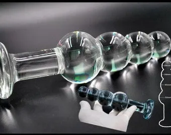 pornhint Pornhint Glass Sex Toy For Women Men,Glass Dildo With Balls,Big Glass Dildo,Glass Dildo Butt Plug,Dildo Anal Massage