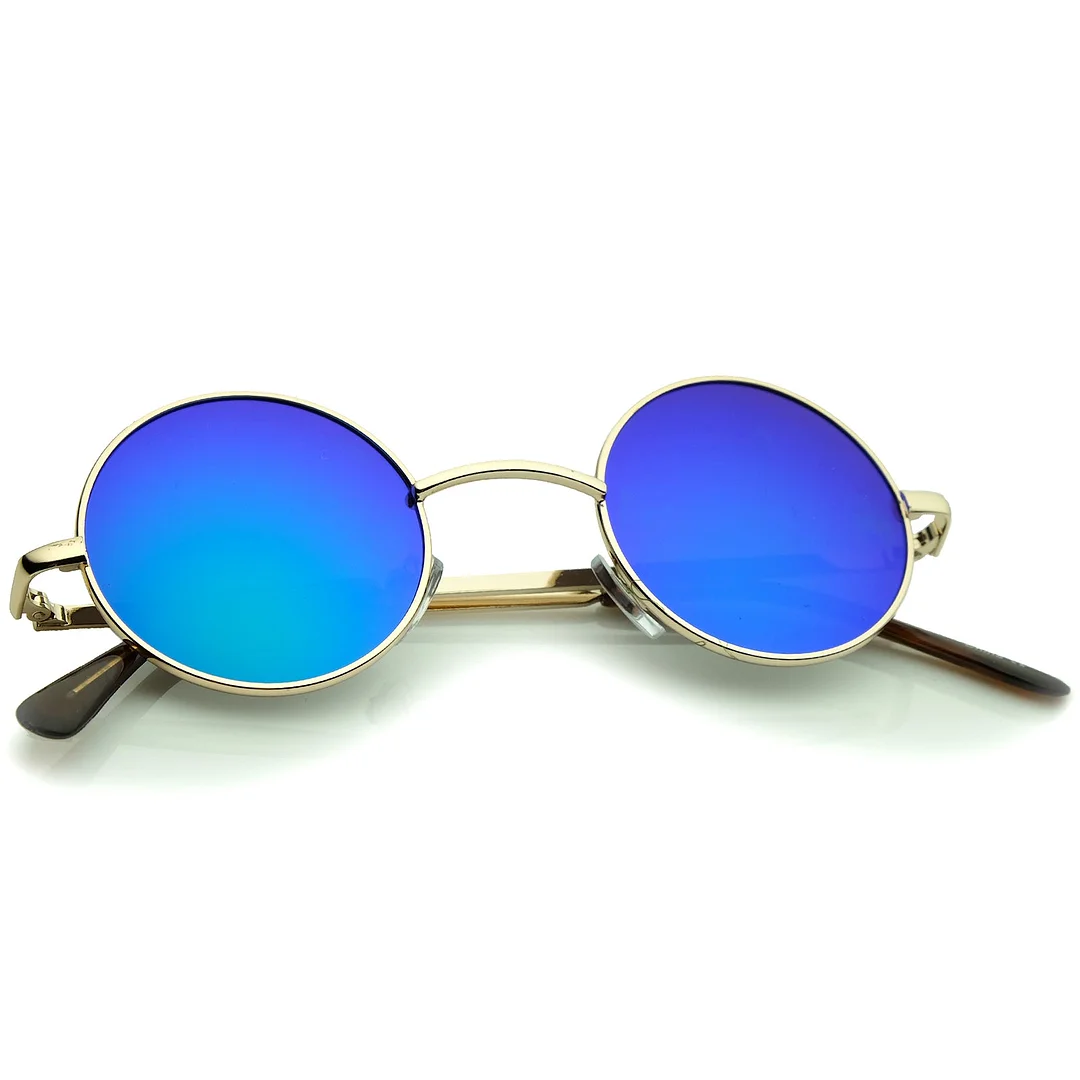Lennon Style Small Round Color Mirrored Lens Circle glasses