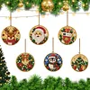 6pcs/set DIY Diamond Special Shape Pearl Art Hanging Wooden Christmas Tree Ornament Kit