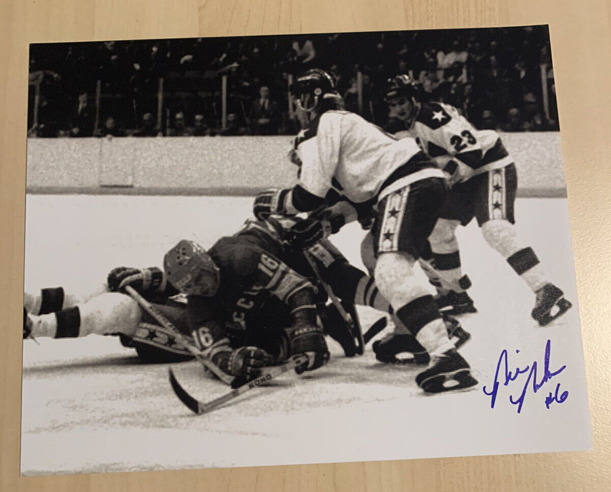 BILL BAKER HAND SIGNED 8x10 Photo Poster painting USA OLYMPICS HOCKEY AUTOGRAPH MIRACLE COA