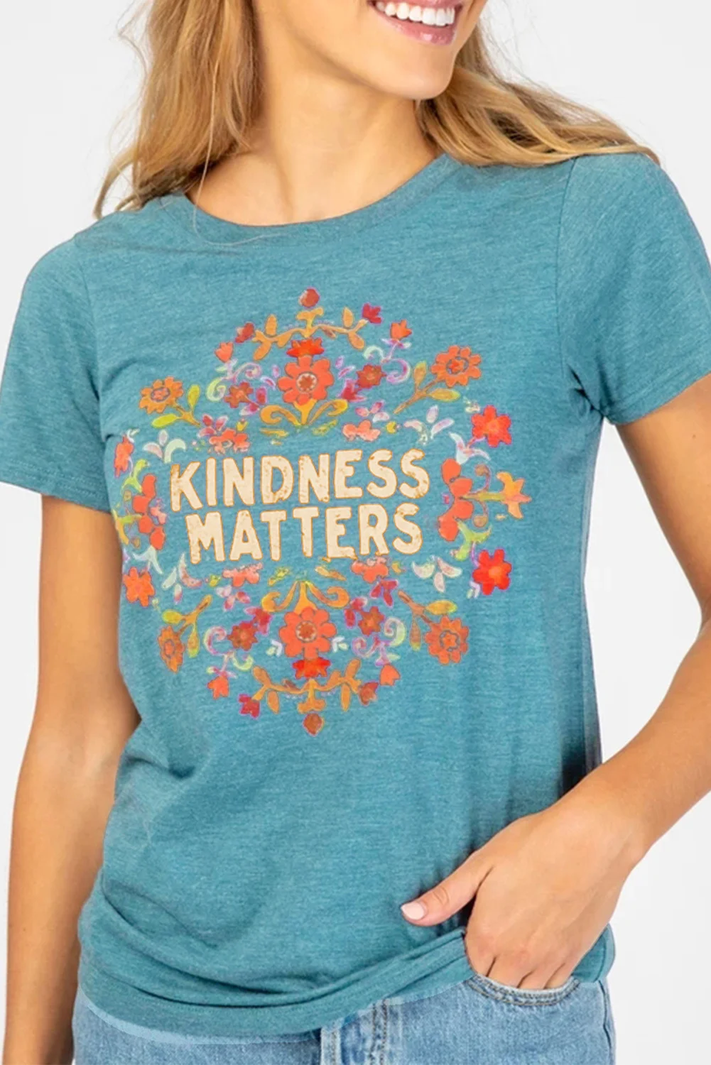 KINDNESS MATTERS Flower Graphic Tee | IFYHOME