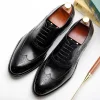 Mens Lace Up Brogue Oxford Dress Shoes