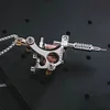 3D Tattoo Machine Model Necklace Original Design Hip-Hop Street Men's Personality Retro Pendant Jewelry