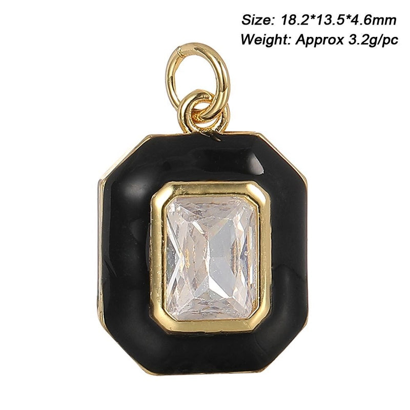 1 Piece 29 * 16mm Copper Artificial Gemstones Heart Shape Jewelry Accessories Pendant Chain