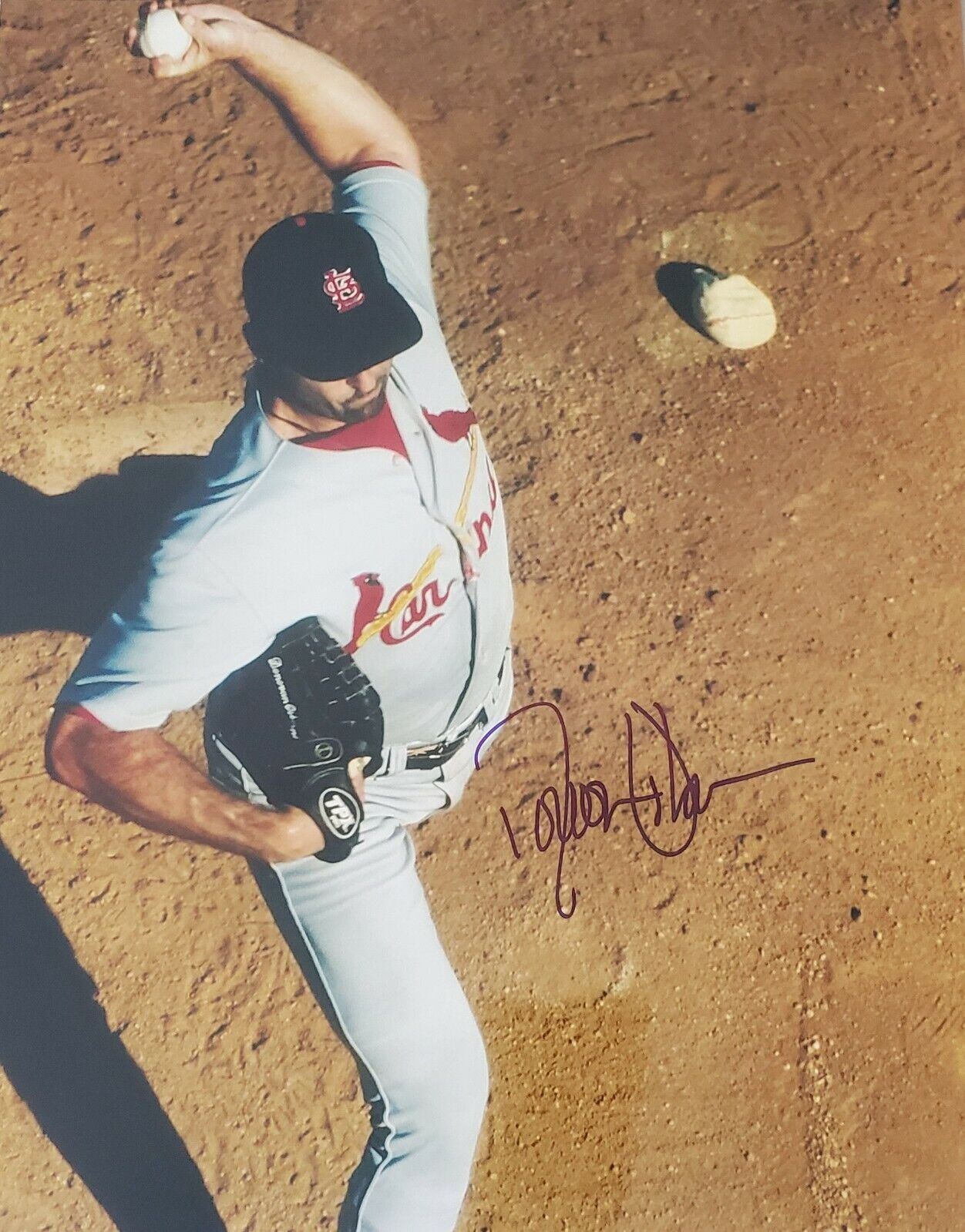 Signed 11X14 DONOVAN OSBORNE St. Louis Cardinals Autographed Photo Poster painting - COA