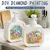 A Set of Two Multifunctional Diamond Painting Reusable Liquid Bottles DIY Special Shaped Drill Craft Kits