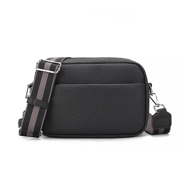 Classic Crossbody Handbags Solid PU Leather Small Messenger Handbag Travel Purse