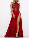 Lacy Empire Split-Side Maxi Dress