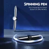 Fidget Gyro LED Light Luminous Pen Decompression Pen Metal Pen Multifunctional Student Ballpoint Pen Anti-Stress Anxiety Gift Pen