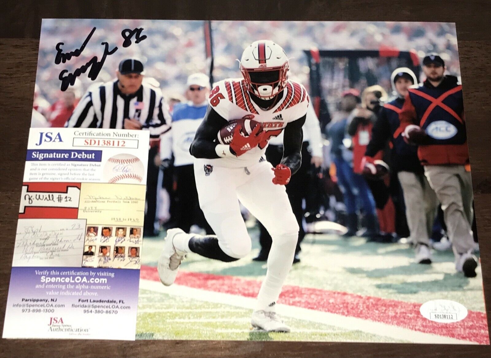 Emeka Emezie NC State Wolfpack Signed Autographed 8x10 Photo Poster painting JSA N3