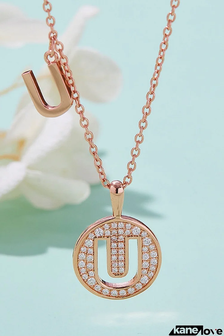 Moissanite U to Z Pendant Necklace