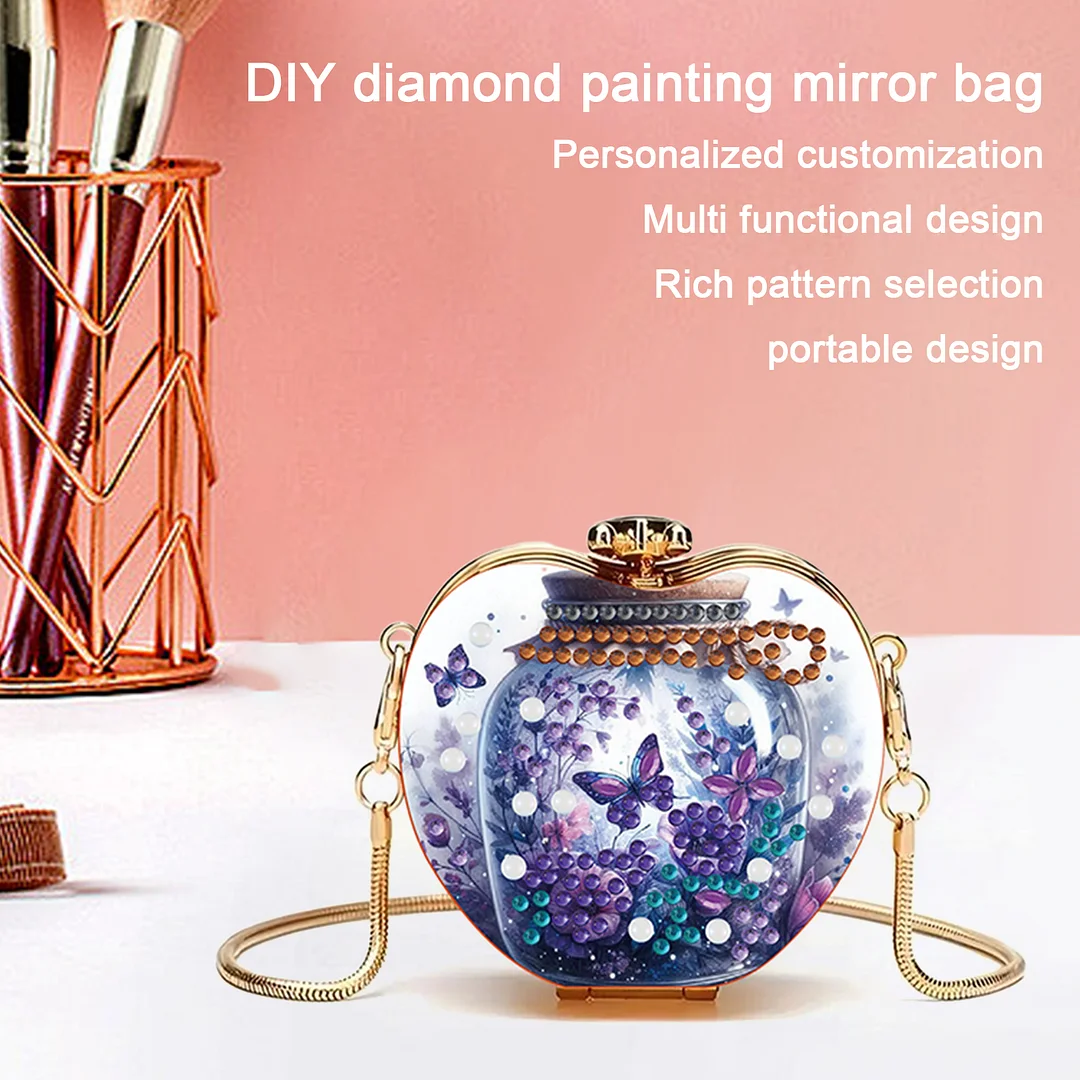 Butterfly DIY Acrylic Love Art Diamond Painting Coin Purse with Chain for Women