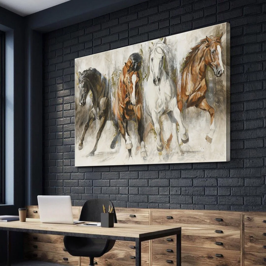 Modern large canvas Horse Canvas Wall Art